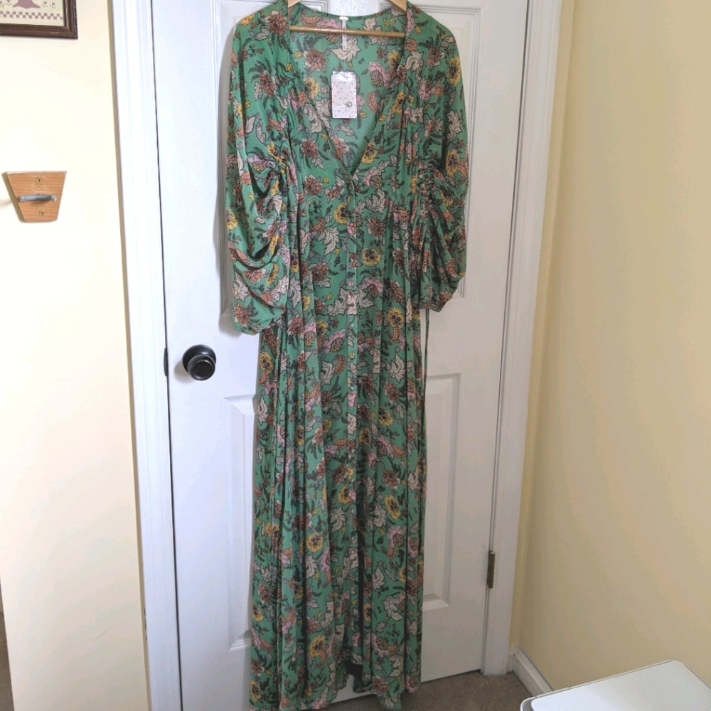 NWT FREE PEOPLE Earthfolk Maxi Dress - Picture 6 of 7
